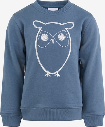 KnowledgeCotton Apparel Sweatshirt 'Lotus' in Blauw: voorkant