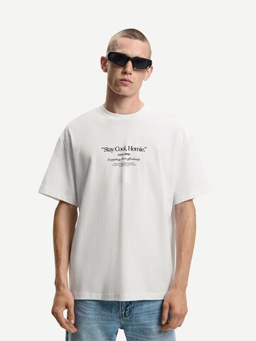 Bershka Majica | bela barva