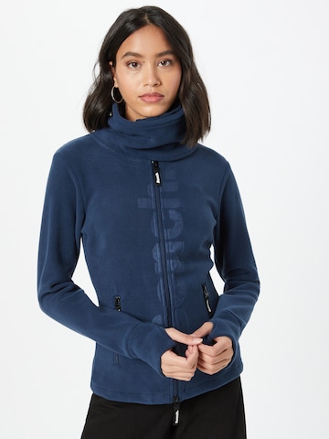 BENCH Fleece jas 'Finish' in Blauw: voorkant