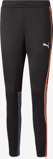 Sportinės kelnės iš PUMA, spalva – mėlyna dūmų spalva / oranžinė / juoda / balta, Prekių apžvalga