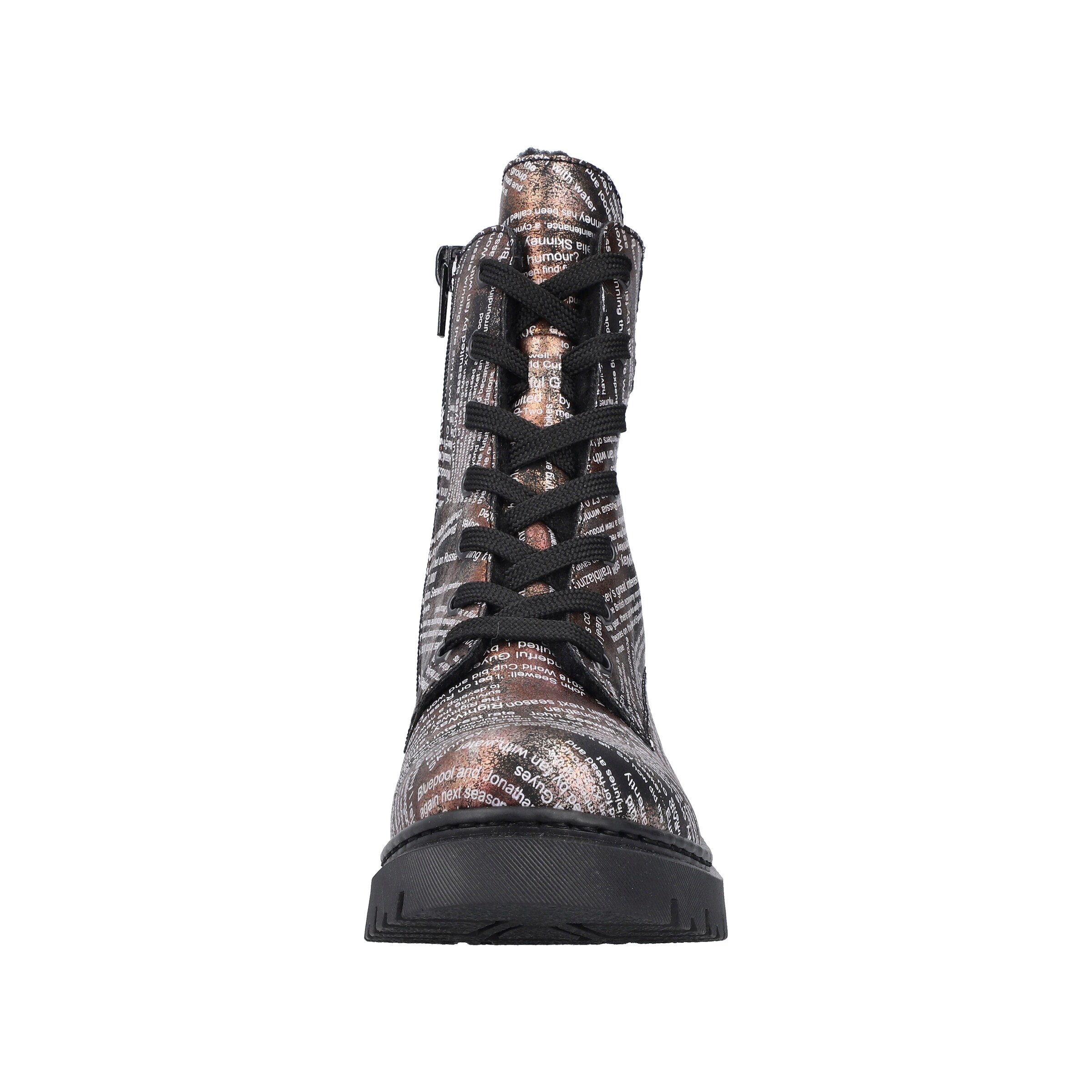 Rieker Lace-Up Ankle Boots in Black