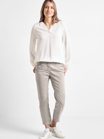 CECIL Slim fit Trousers 'Scarlett' in Beige