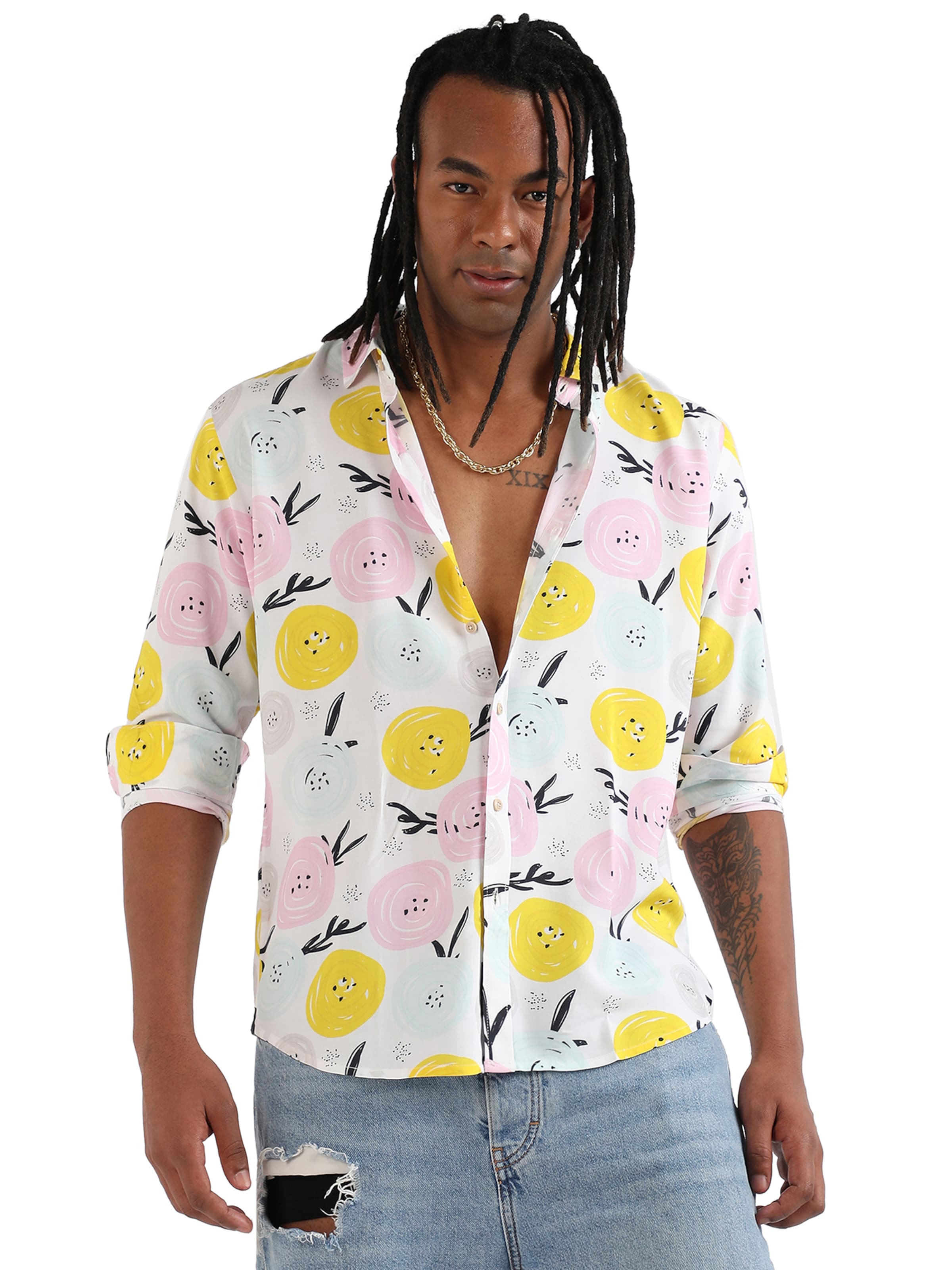 Campus Sutra Regular Fit Hemd ' Grayson ' in Mischfarben: Vorderseite