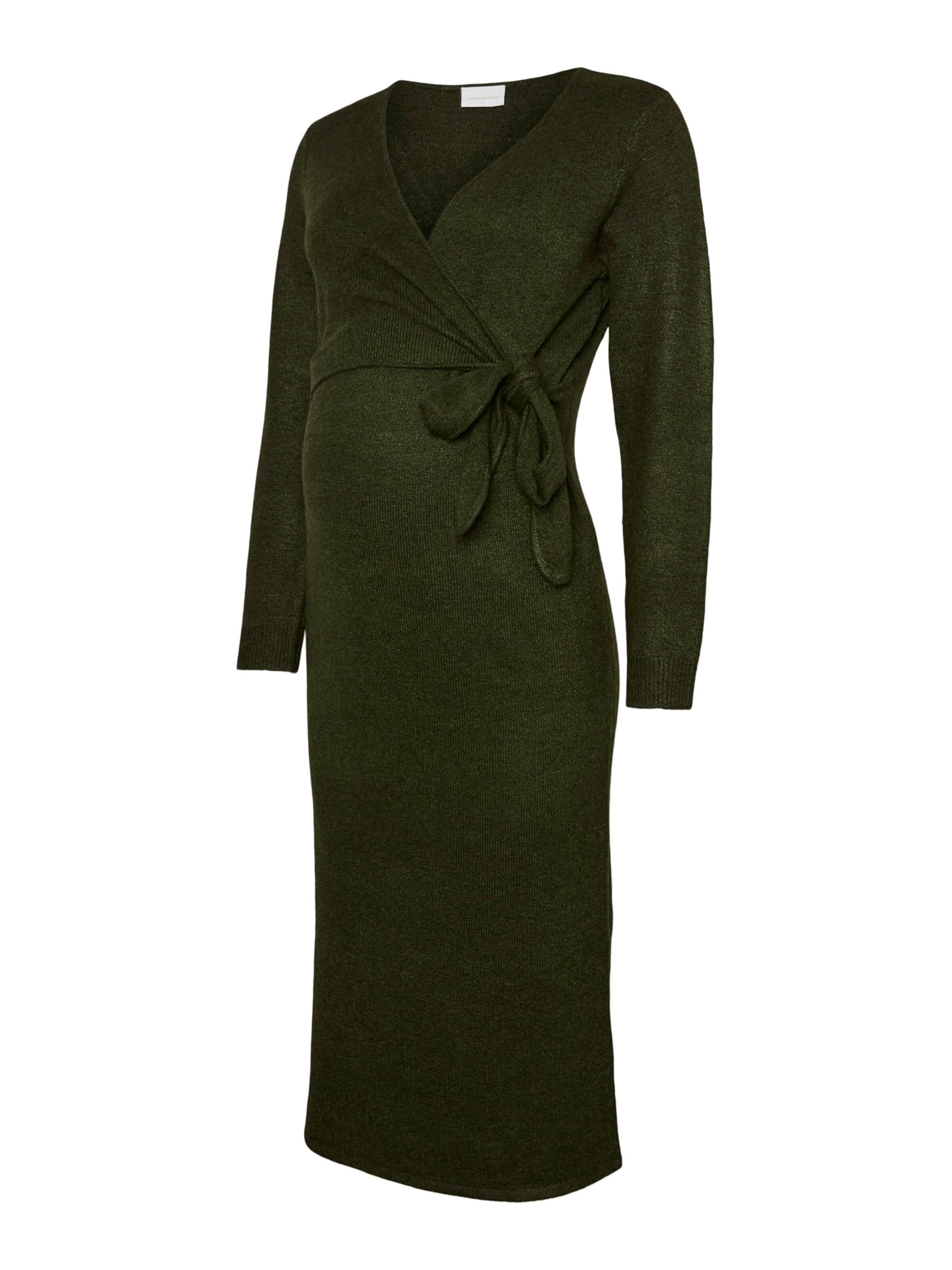 MAMALICIOUS Strikkjole 'MLFIE' i grøn: forside