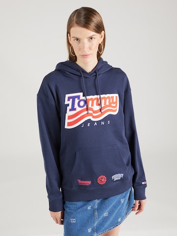 Tommy Jeans Sweatshirt in Blauw: voorkant