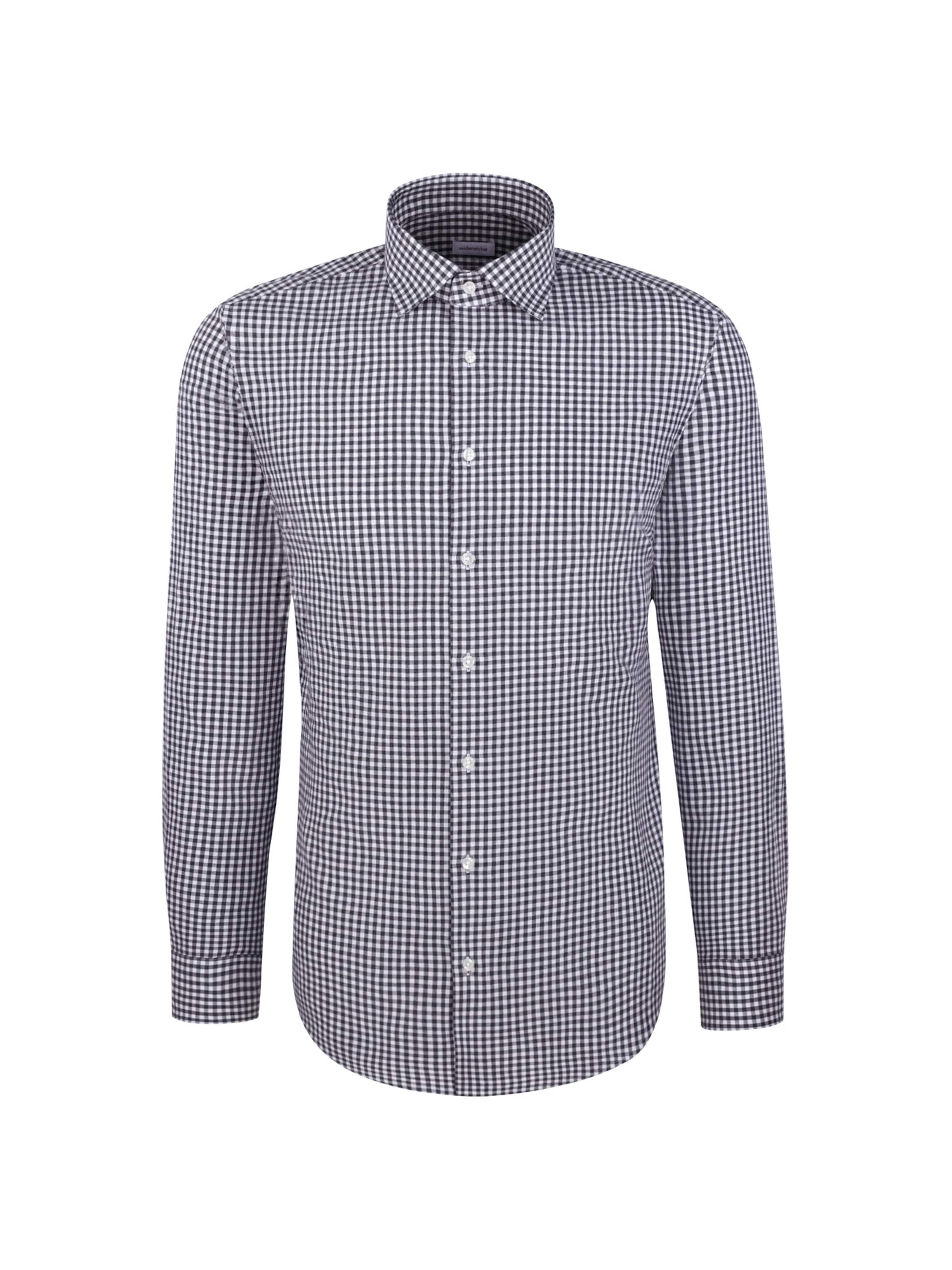 SEIDENSTICKER Slim fit Zakelijk overhemd 'SMART FLANNELS' in Blauw: voorkant