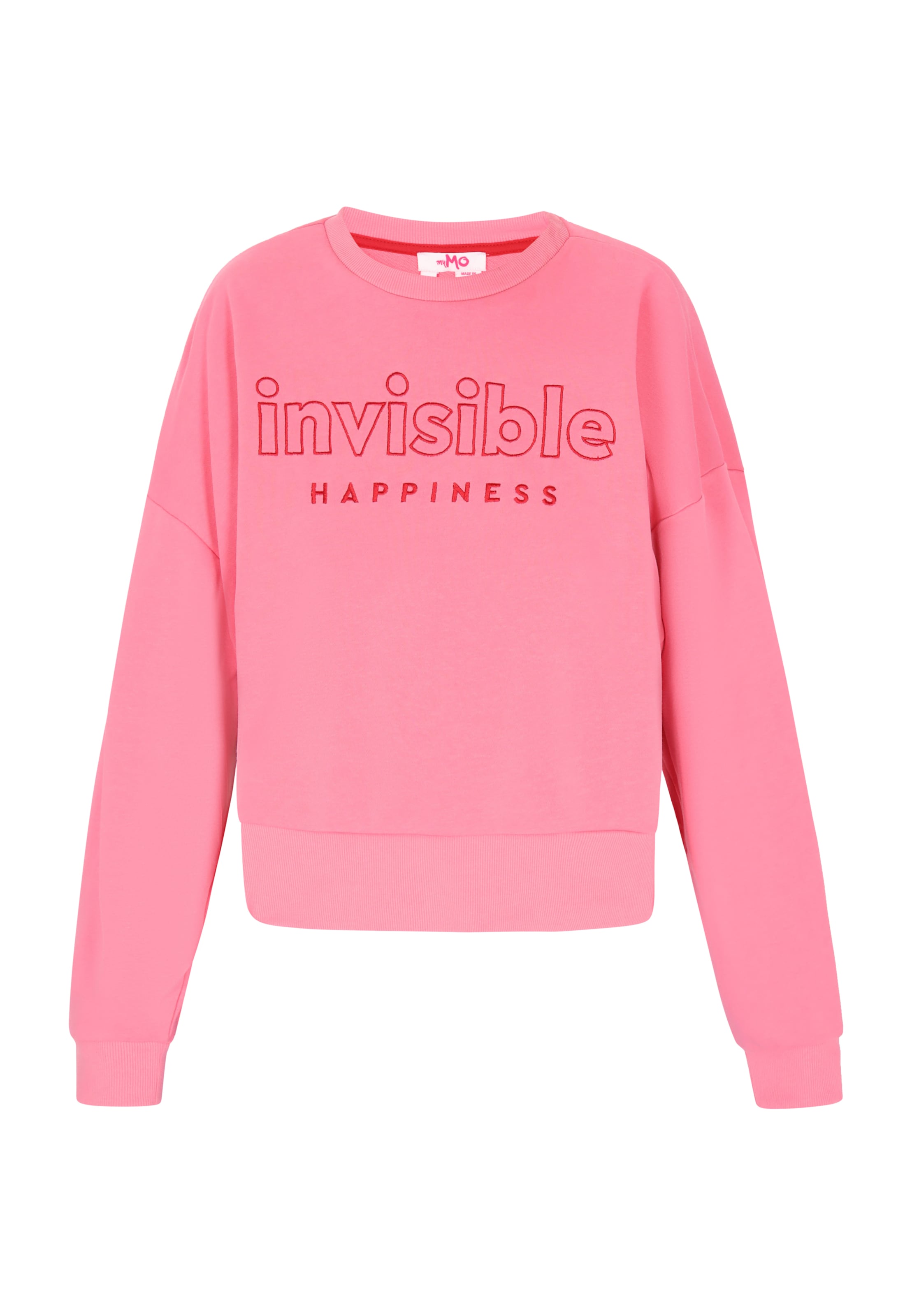 MYMO Sweatshirt &#x27;Back To School&#x27; in Roze: voorkant