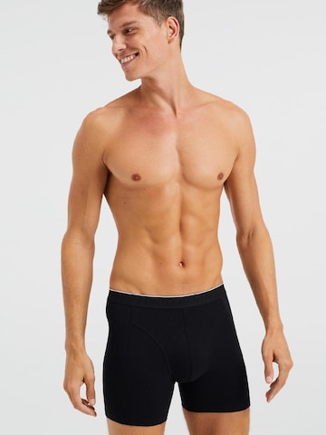 WE Fashion - Calzoncillo boxer en negro: frente