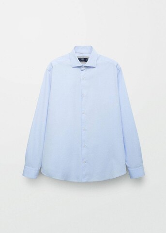MANGO MAN Button Up Shirt 'Bilbao' in Blue: front