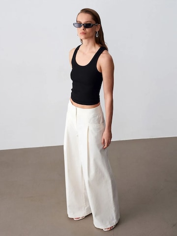 Dilvin Wide leg Broek in Wit