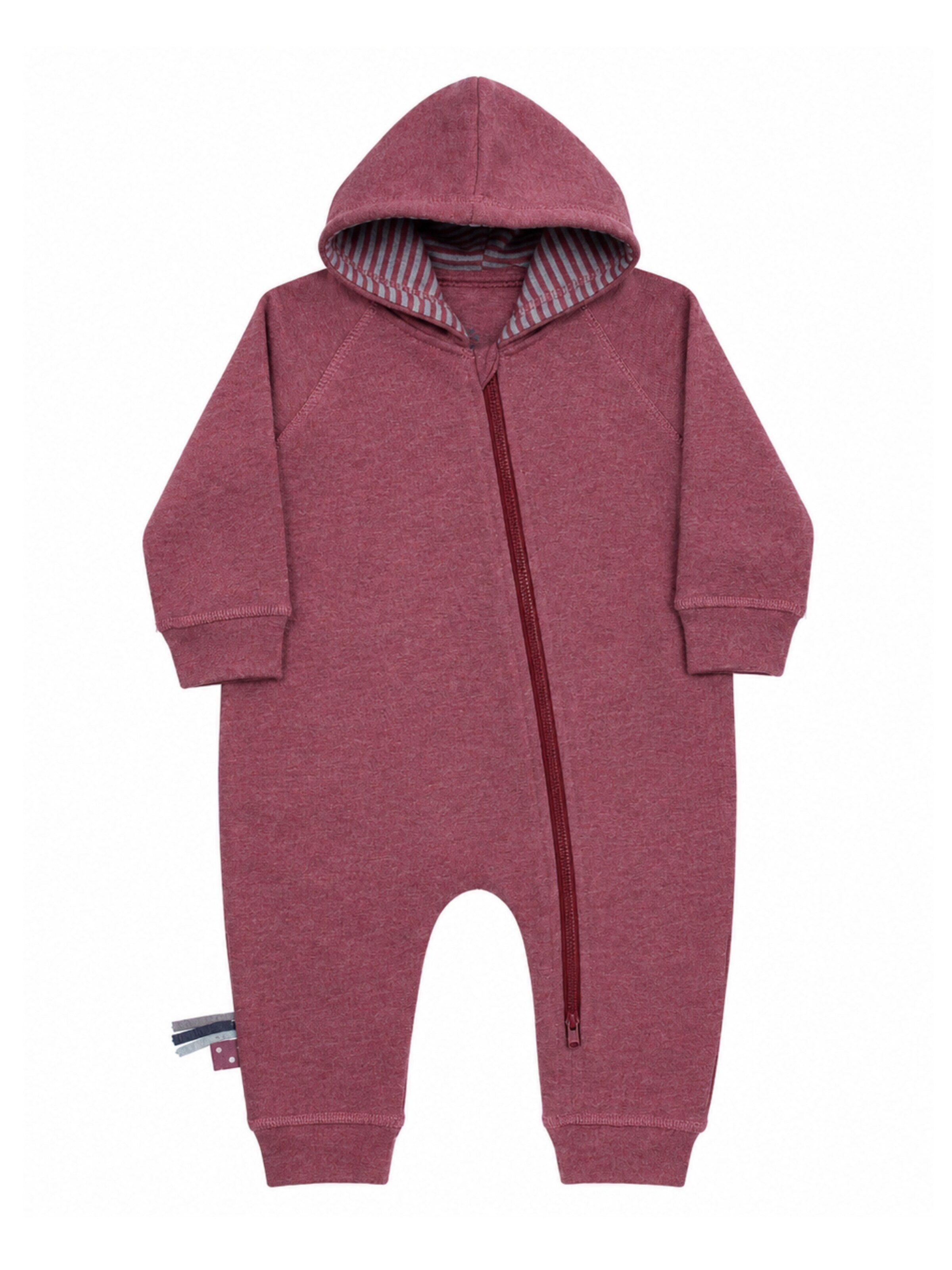 OrganicEra Dungarees 'OrganicEra Organic Baby Jumpsuit with Zip' in Red: front