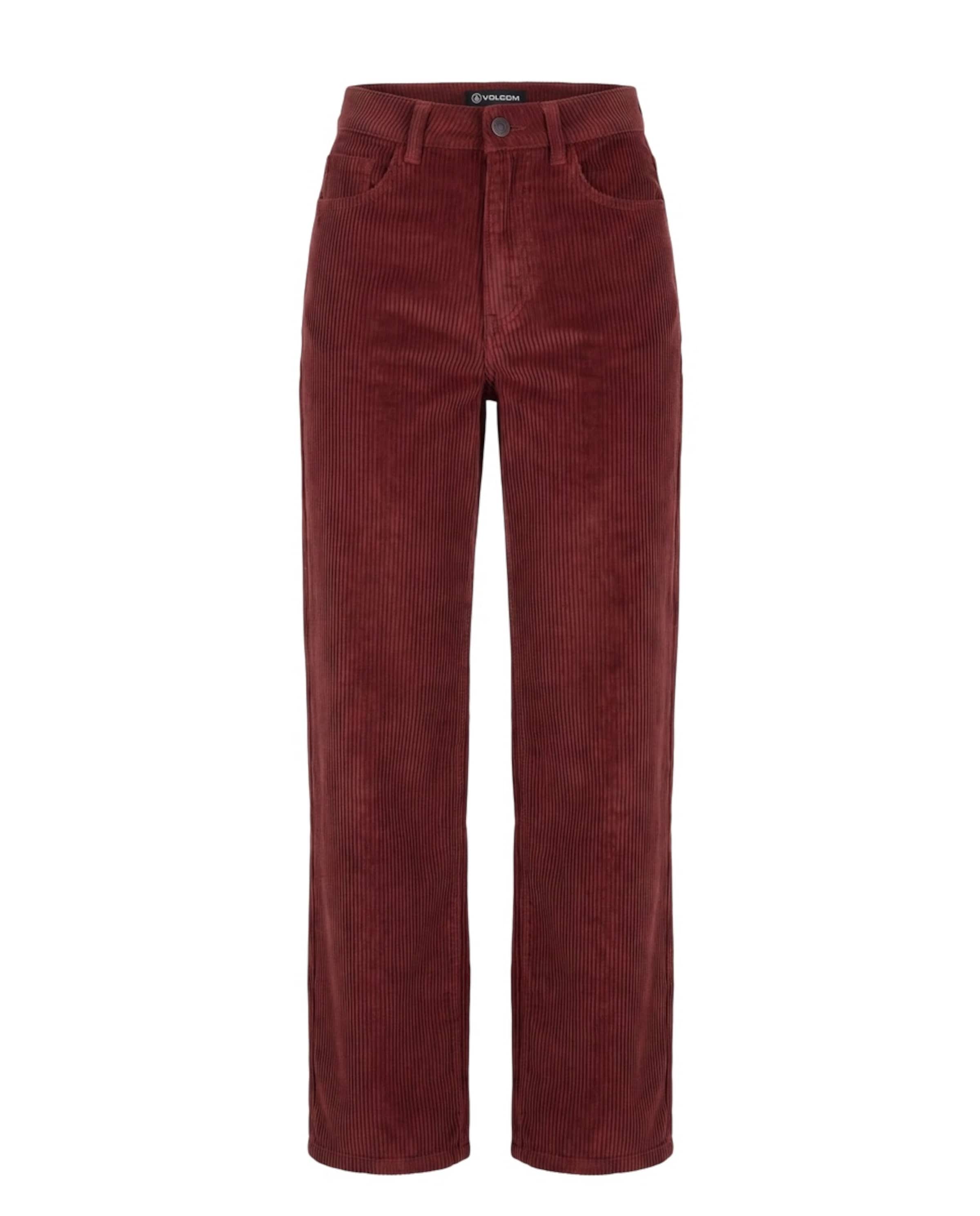 Volcom Loosefit Broek 'Weellow II' in Rood: voorkant