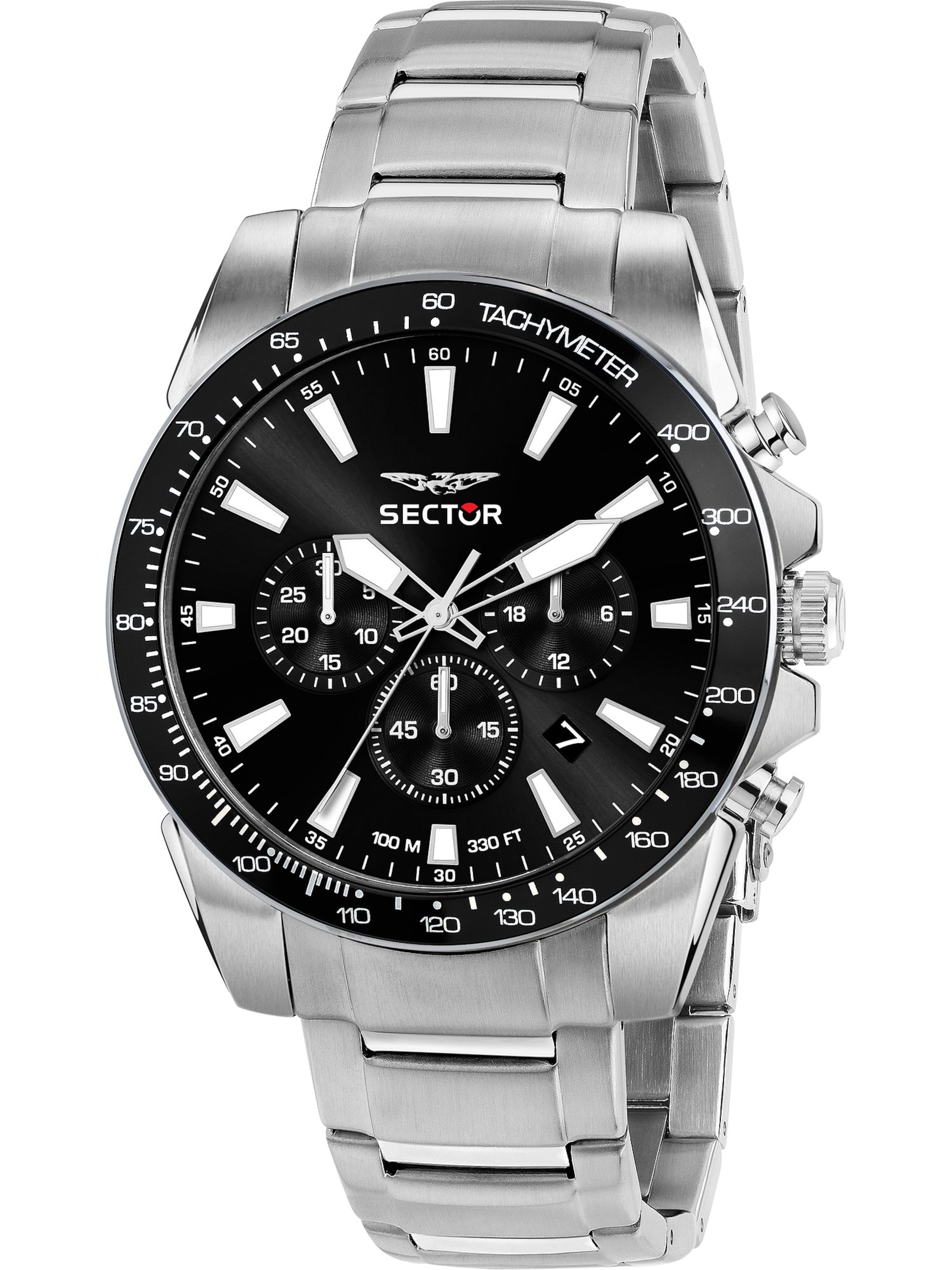 SECTOR Analog Watch in Silver: front