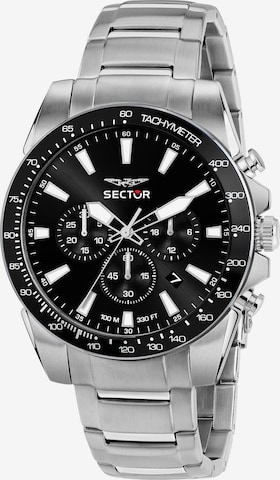 SECTOR Analog Watch in Silver: front