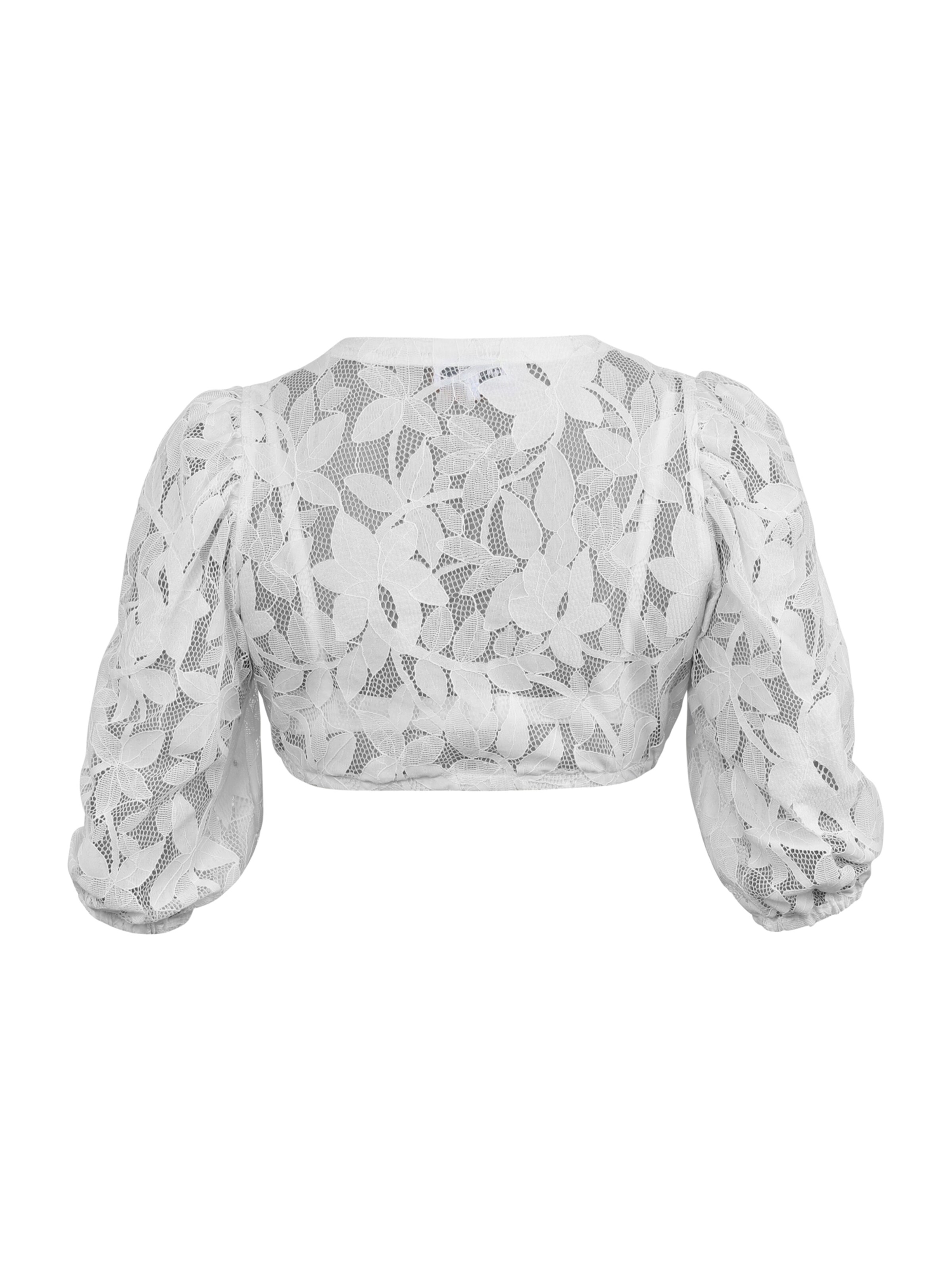 Bluză tradițională (Oktoberfest) 'Eckersdorf' de la MARJO pe alb