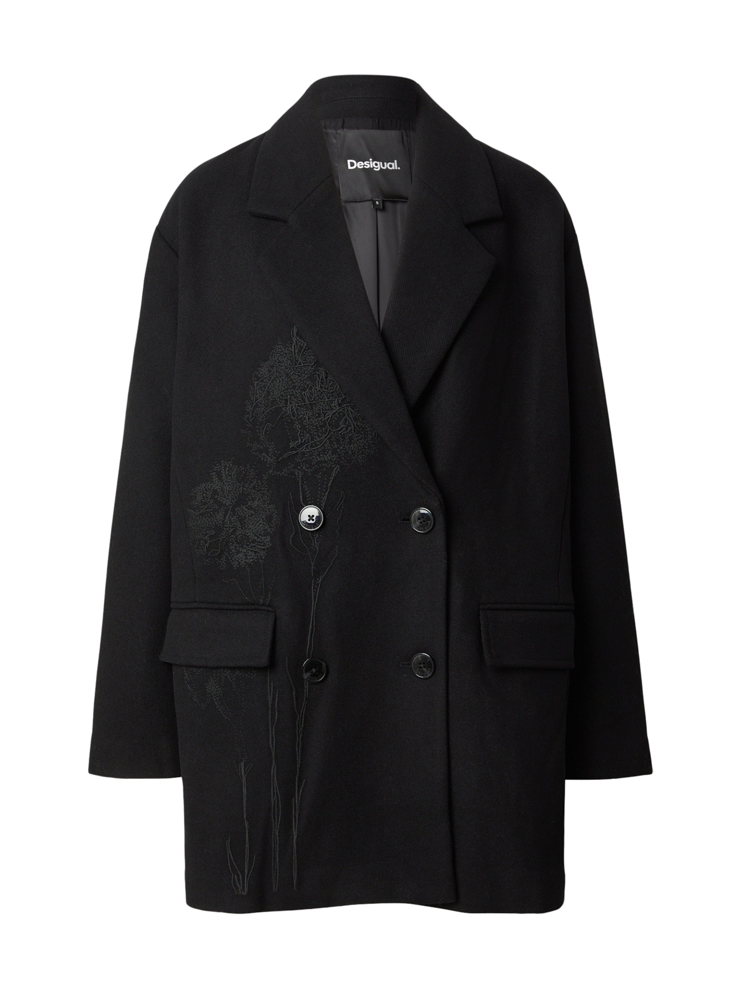 Desigual Ανοιξιάτικο και φθινοπωρινό παλτό 'CLAVEL-LACROIX' σε μαύρο: μπροστά