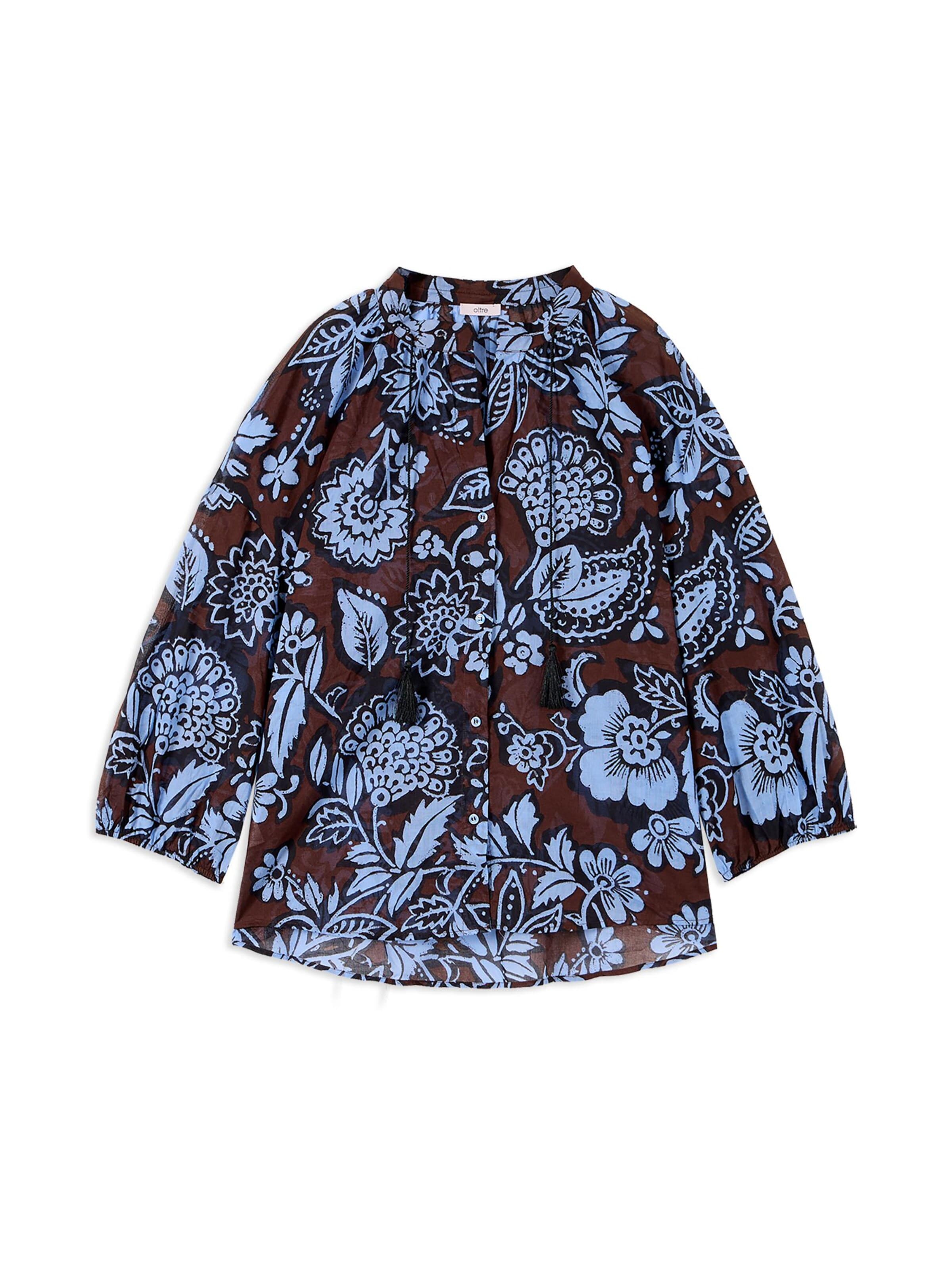 oltre Blouse in Bruin: voorkant