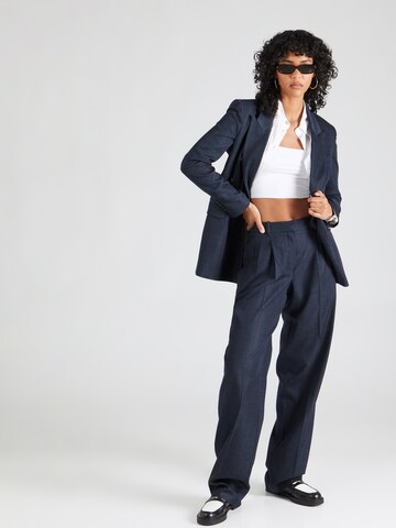 BOSS Wide Leg Bundfaltenhose 'Taleco2' in Blau