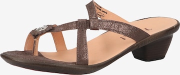THINK! T-Bar Sandals in Brown: front
