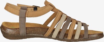 EL NATURALISTA Strap Sandals in Beige