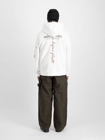 ALPHA INDUSTRIES Sweatshirt 'Signature BP' in White
