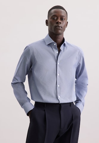 Coupe regular Chemise business 'Schwarze Rose' SEIDENSTICKER en bleu