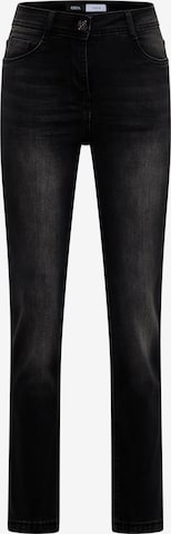 CECILSlimfit Traperice 'Toronto' - crna boja: prednji dio