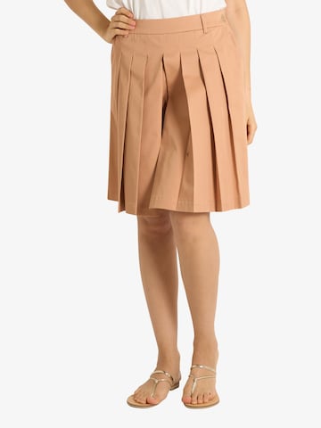 Semicouture Wide leg Pants in Beige: front