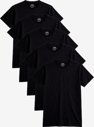 A Question Of (AQO) Shirt '5 pack Anders Tee' in Zwart: voorkant