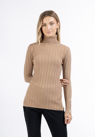 Pull-over 'Iridia' DreiMaster Klassik en beige : devant