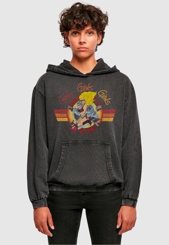 Merchcode Sweatshirt 'Motley Crue - Bomber Girl' in Zwart: voorkant
