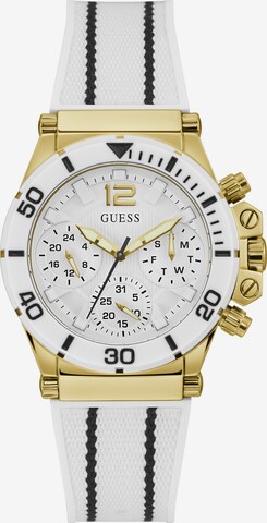 GUESS Analoog horloge 'CO PILOT' in Wit: voorkant