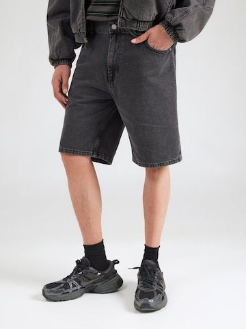 Woodbird Wide leg Jeans in Grijs: voorkant