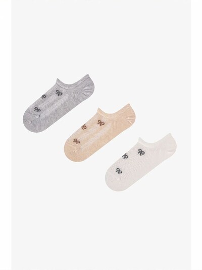 Penti Sokid 'PENTI Ribbon Jacquard Schleifenmuster Paar Sneaker-Socken' 36-40 suuruses segavärvid, Tootevaade