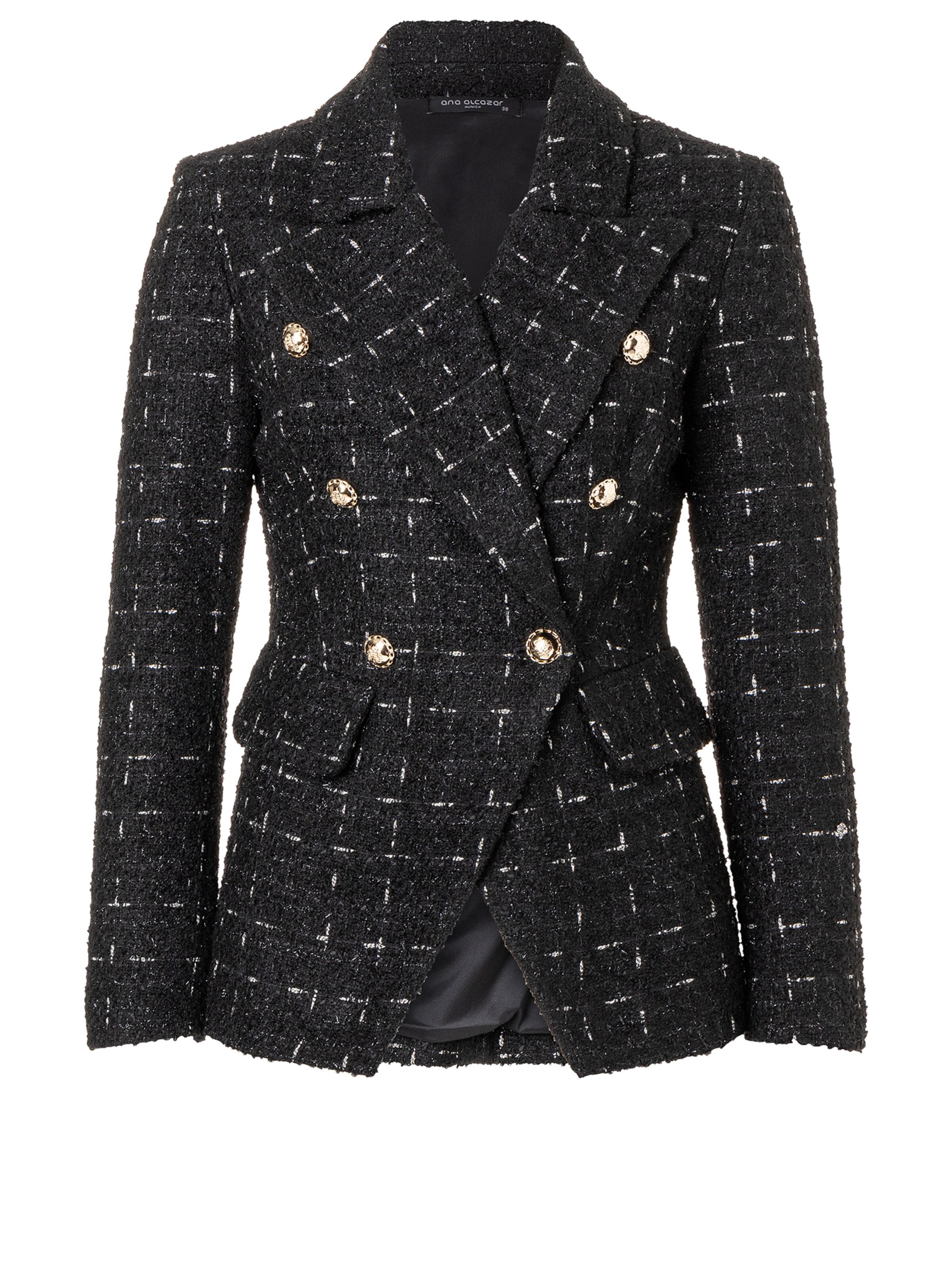 Ana Alcazar Blazers in de kleur Lichtgrijs / Zwart, Productweergave