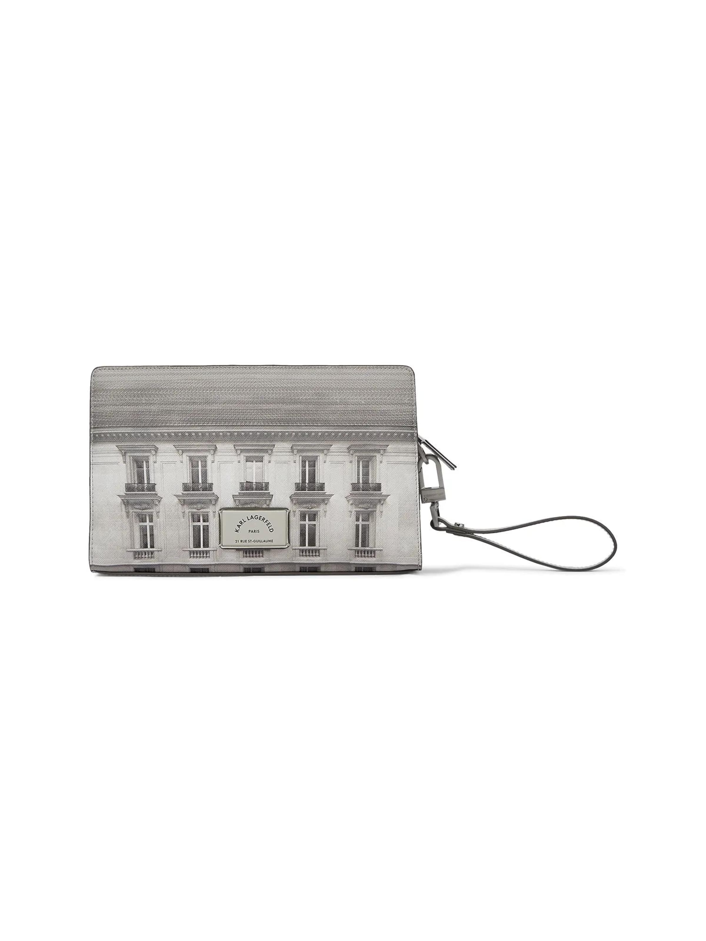 Karl Lagerfeld - Neceser 'Maison' en gris: frente