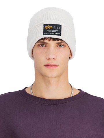 ALPHA INDUSTRIES Beanie 'Crew' in White
