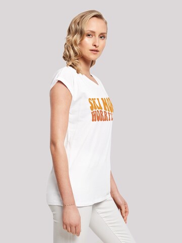 T-shirt 'Ski More Worry Less' F4NT4STIC en blanc