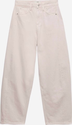Marks & Spencer Baggy Jeans in Beige: voorkant
