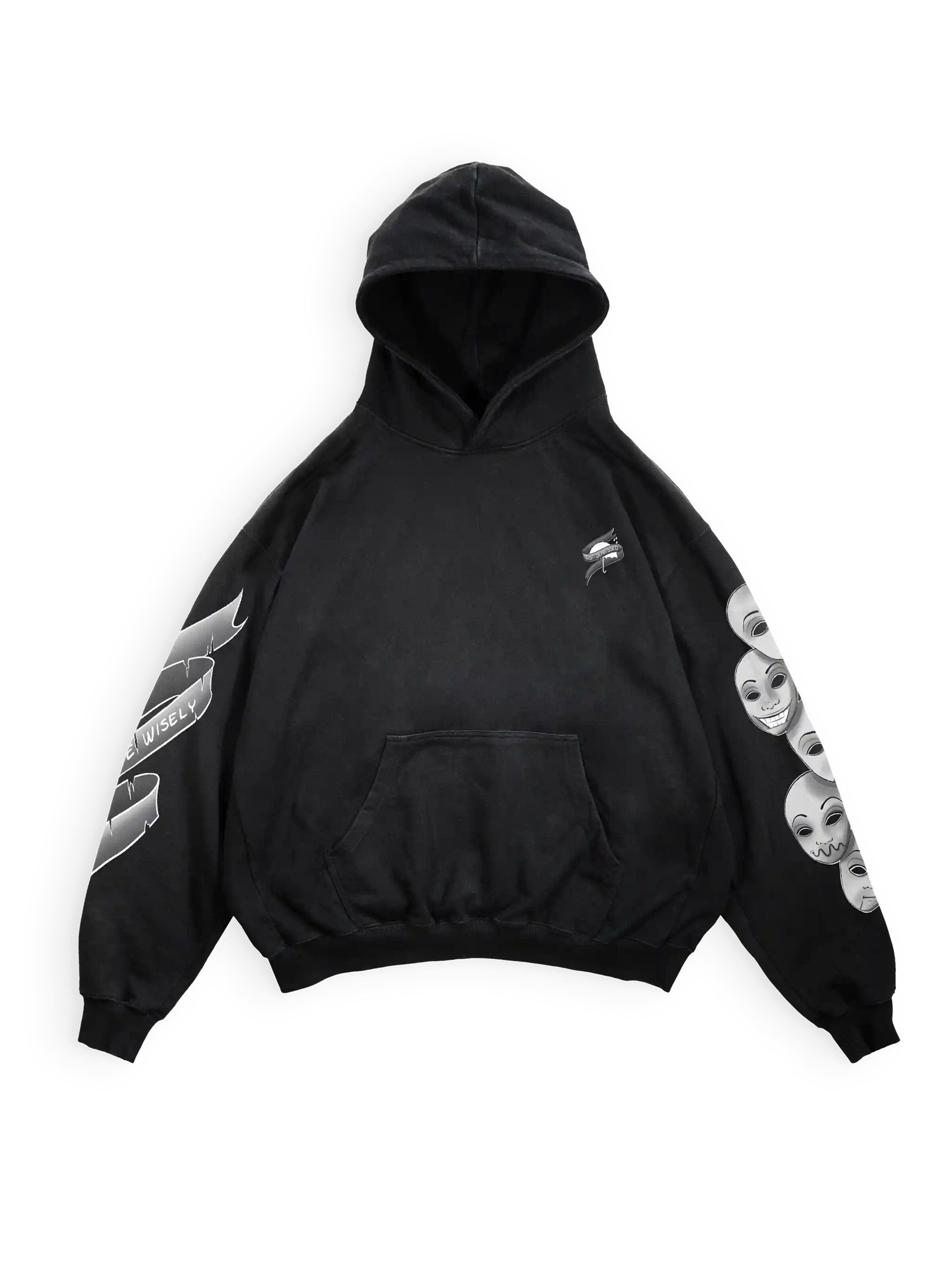 JustDepressed Clothing Sweatshirt 'Choose Wisely - heavy oversized Hoodie 500GSM'‌‌‌ in Schwarz