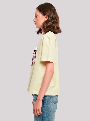 T-shirt 'Cozy Winter Skelett' F4NT4STIC en jaune