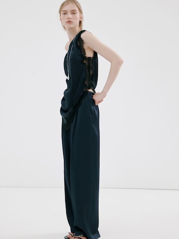 MANGO Wide leg Byxa 'MAJita' i grön