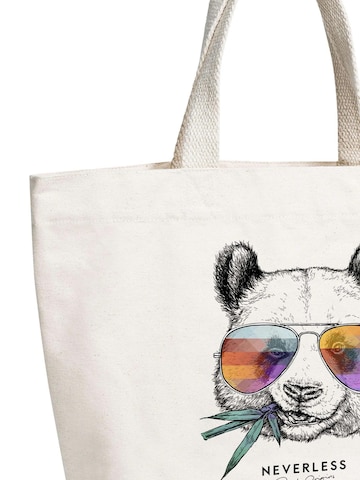 Neverless Beach Bag 'Panda Bambus' in Beige