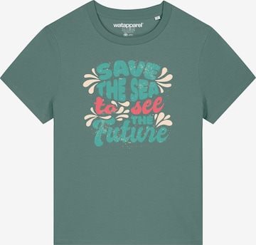 Watapparel T-Shirt 'Save the sea' in Grün: Vorderseite