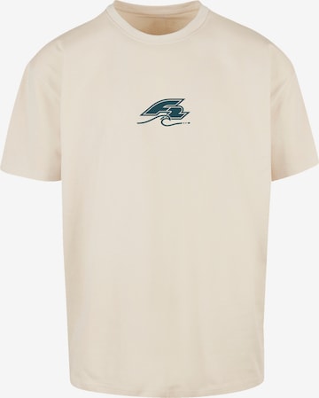 F2 Shirt 'Surfers Sunset Sommer Vibes' in Beige: front