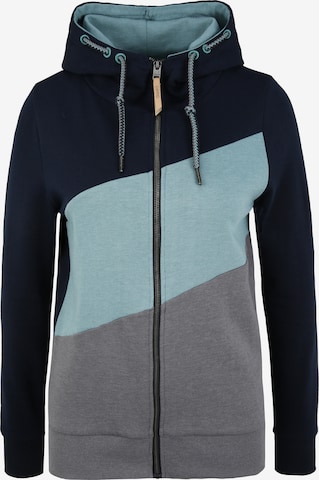 Oxmo Zip-Up Hoodie 'Aggi' in Blue: front