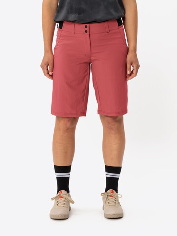 VAUDE Regular Outdoor Pants 'Loamer' in Red: front