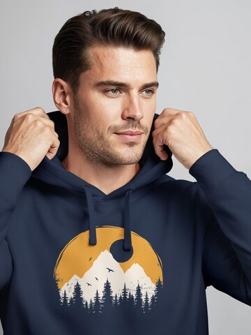 Neverless Sweatshirt 'Mountain Sun' in Blue