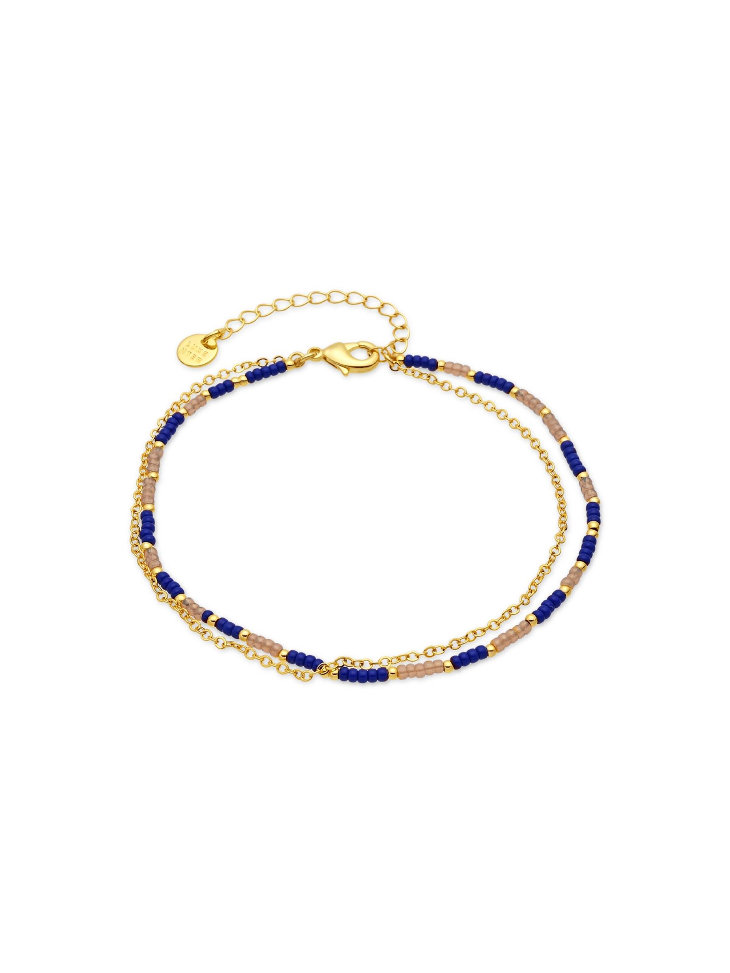 Luxenter Foot jewelry 'Zasau' in 15 - 20 cm in Blue, Item view