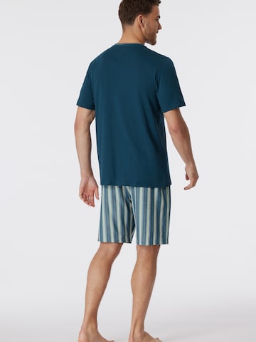 SCHIESSER Pyjama kort 'Selected Premium' in Blauw